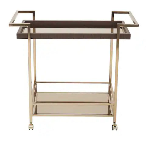 Wine Cart With Glass Top