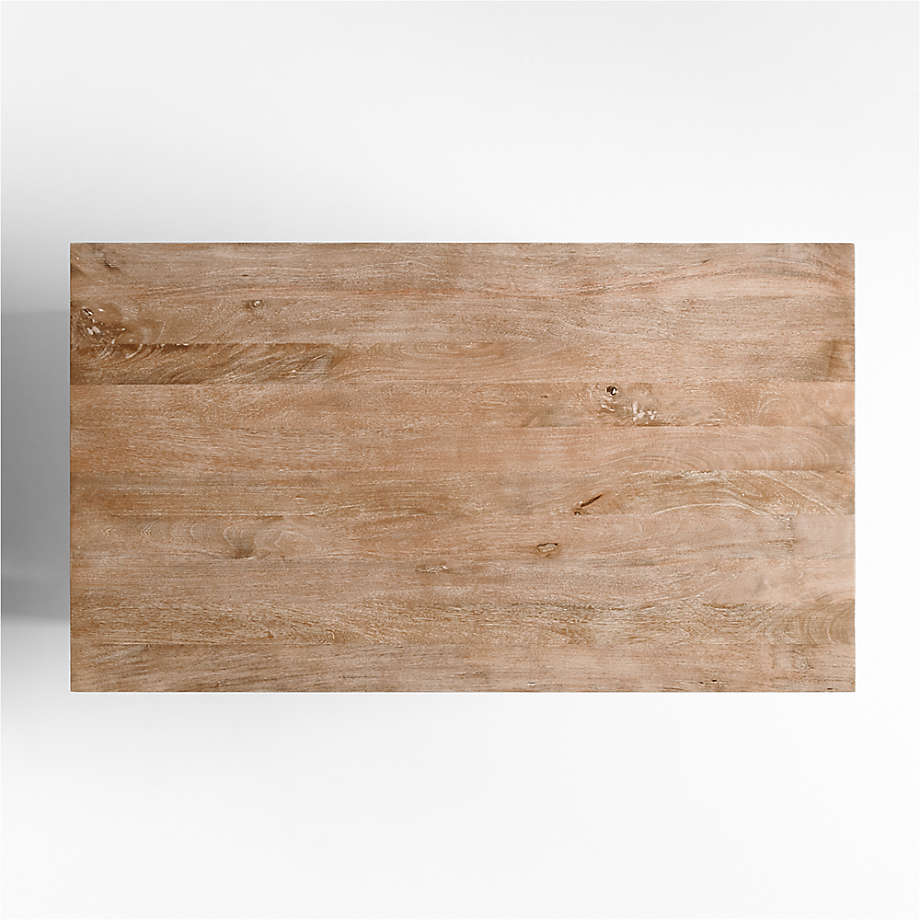 Crate&Barrel -  Basque 56" Light Brown Solid Wood Kitchen Island with Storage