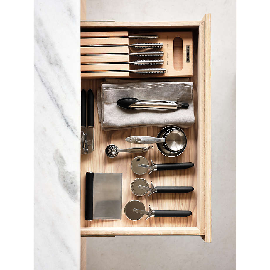 Crate & Barrel Batten 84" Natural Oak Wood Kitchen Island with Storage