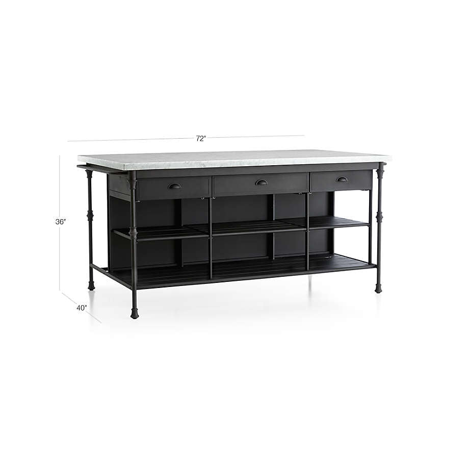 Crate & Barrel French 72" Large Kitchen Island