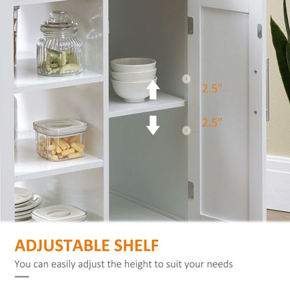 HOMCOM Kitchen Island, Compact Kitchen Cart on Wheels with Open Shelf & Storage Drawer for Dining Room, Kitchen, White