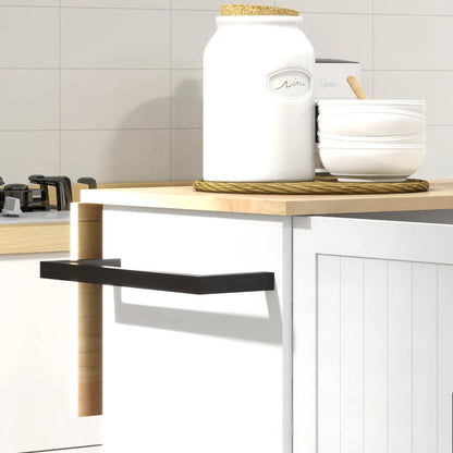 HOMCOM Kitchen Island Cart: On Wheels, Drop Leaf, 3 Drawers, Cabinets, Natural Wood Top, White | Aosom Canada